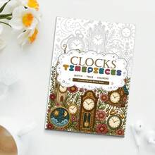 Architecture & Vintage Timepiece Coloring Activity Notebooks, Houses Buildings Churches Clocks & Watches Line Art, Sketch Trace Coloring Practice, Detailed Creative Drawing, Relaxing Art Activities For Beginners, Teens & Adults - Architecture & Vintage Line Art - View 2