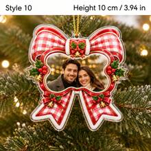 1 buah Ornamen Foto Personalisasi, Ornamen Natal Bingkai Kustom, Hadiah Kenang-kenangan Foto untuk Pasangan, Keluarga, Dekorasi Pohon Natal, Hadiah Natal - MultiWarna - View 15