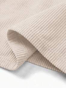 Men's Solid Color Waffle Knit Henley Long Sleeve T-Shirt, Double-Breasted Placket Slim Fit Ribbed Texture Casual Top, Suitable For Spring And Autumn - Apricot - View 8