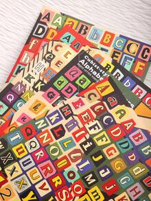 4 Sheets English Letter Stickers, Number Stickers, Symbol Stickers, Label Stickers, Set, Vintage DIY Stickers, Creative Stickers, Stationery Stickers, Junk Journal Scrapbook Supplies Set, Letter Stickers, Suitable For Scrapbooking - Multicolor - View 3