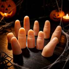 Realistic Silicone Thumb Finger Sleeve Fake Finger, Magic Prop, Magician Stage Party Performance Accessory, Halloween Spooky Party Funny Decoration - View 1