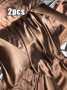 Luxury Mulberry Silk Pillowcase, 25mm Satin Fabric, Solid Color, Envelope Closure, Hand Wash Only, 120-140g/M² - Soft And Smooth Texture, Suitable For Hair And Skin, Bedding Travel Anti-Dirt - Multicolor - View 42