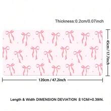 PU Leather Desk Mouse Pad, Pink Bow Pattern Large Desk Mat, Waterproof Anti‑Slip Dirt‑Resistant Gaming Keyboard Pad For Office Desktop Decor - View 11