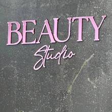 1PC Personalized Custom Acrylic Gold Mirror Circle Sign | Personalized Business Logo Display With Gold Frame For Beauty Salons, Nail & Lash Studios | Indoor Commercial Decor - Multicolor - View 4
