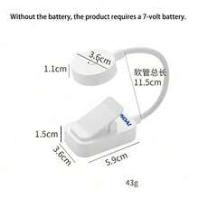 HYUNDAI 1pc Battery Powered Clip-On Book Light, Clip-On Reading Light, Mini Portable Clip-On Reading Light, Book Light, Portable Reading Light, No Battery Included, 3 Color Temperatures, Adjustable Brightness, Compact And Portable, Suitable For Bedroom Reading, Living Room Reading - Clip Lamp - View 9