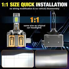 TOAUTO 2pcs 200W D1S D3S Headlight LED Canbus Lamps Auto LED Lights Bulb For Car Lights 6000K Plug&Play - A - View 4