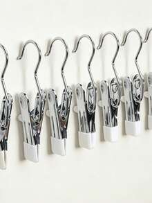 Space-Saving Hanging Clothes Clips, Multi-Functional Clamps Hooks, Suitable For Towels, Socks, Underwear, Home Drying Supplies - A - View 10