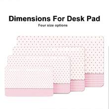 Cute Pink Check & Polka Dots Pattern PU Leather Large Desk Mouse Pad, Waterproof Anti‑Dirt Non‑Slip Keyboard Desk Mat, Smooth Desktop Protector Decor For Home Office Work Study Gaming, Aesthetic Lace Design Large Size Desk Pad For Daily Desktop Use - View 4