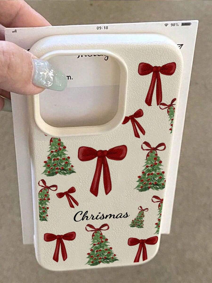 1pc Customizable Christmas Theme Phone Case Compatible With IPhone 11/12/13/14/15/16/16Pro/16ProMax/17/17pro/17ProMax/18pro 18ProMax - Multicolor - View 1