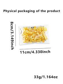 90入/組 混色造型辮髮髮圈，適用於編髮髮型，四季通用可調節髮帶 - 金色 - 查看 8