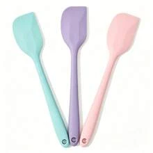 1/3pcs Silicone Scraper Set, Small Heat-Resistant Silicone Scraper, Flexible For Kitchen Baking, Cooking, Mixing And Scraping, Seamless One-Piece Design - Multicolor - View 10