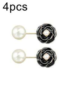 2/4/6pcs Flower Pearl Pants Leg Shortening Buttons, Prevent Pants Leg Dragging. Hidden Button Pants Leg Closure Design, Seamless Fit, Effectively Prevent Pants Leg Dragging. Suitable For Jeans And Casual Pants, Waterproof, Portable, Durable - A - View 16