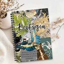 1pc Biology Theme Spiral Notebook, A5 Lined, College Ruled Journal, Suitable For Office And School, Perfect Gift For Friends, Sisters, Brothers, Teachers And Students, Study Notes, Office Notebook, Themed Notebook, Spiral Binding, Premium Paper, Smooth Writing, Educational Notebook, Biology Notebook, Friend Gift - Perfect Christmas, Thanksgiving Gift - Lined Notebook - View 2