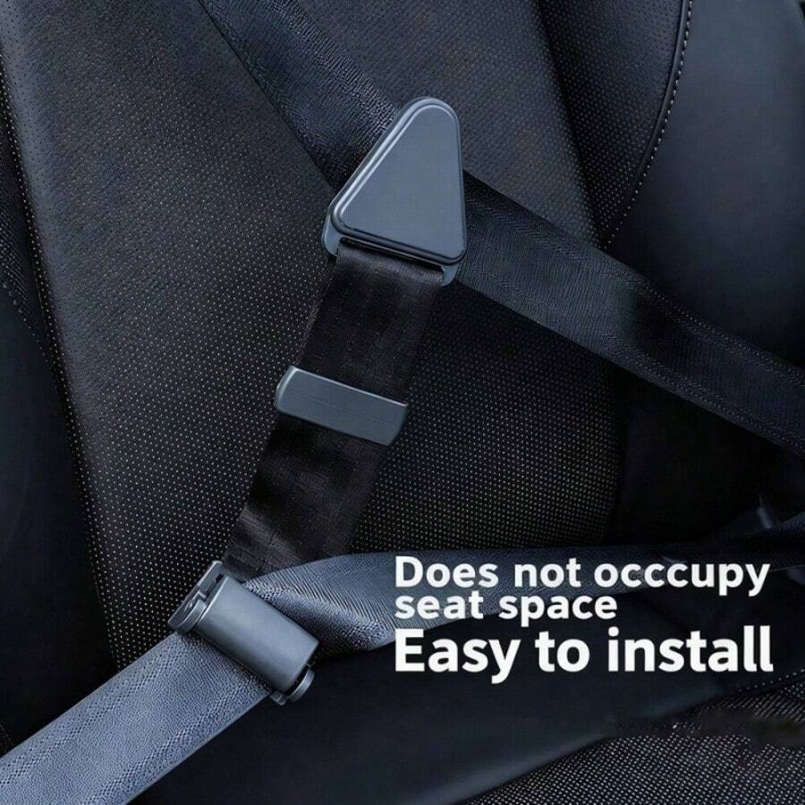 1pc Anti-Strangulation Shoulder Limiter Fixed Device, Car Seat Belt Adjuster Black, Easy Operation, Multi-Model Compatible Interior Practical Protective Modification Accessory - Car Seat Belt Adjuster - View 1