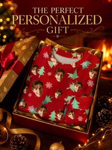 Custom Women's Pajama Set, Printable With Any Pattern, Personalized Unique Christmas Gift, Suitable For Family, Friends And Holiday Parties - Black - View 7