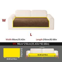 1PC Chenille Solid Color Wheat-Ear Pattern Jacquard Sofa Cushion, All-Season Non-Slip Machine Washable Seat Cover, Pet-Proof Dirt-Resistant, Sofa Protection, Dustproof & Durable. - Coffee Brown - View 15