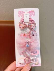 asmodee Internet-Famous Frozen Glittery Sand Sequin Hair Accessory Set, Featuring Multiple Netted Bow-Edge Clips With Elastic Hair Bands, Exquisite Card Paper Packaging And Stylish Accessories - Multicolor - View 17
