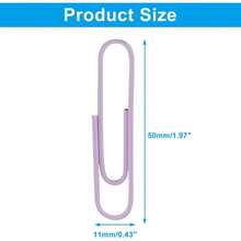 2 Inch Large Paper Clips, Rose Gold, 100Pcs - Lavender - View 2