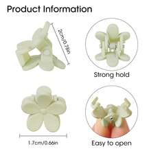 100pcs/50pcs/30pcs Mini Flower Hair Clips, Mini Claw Clips, Cute Chin Clips, Women, Teen Hair Accessories, Colorful Mini Hair Clips, Suitable For Girls' Bangs And Loose Hair, Soft And Comfortable Grip For Fine Hair, Suitable For All Seasons, Casual Daily Wear - Multicolor - View 3