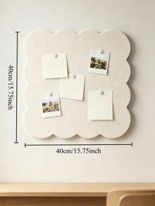 1pc Wool Felt Wavy Edge Wall Sticker Photo Message Display Board, Suitable For Baby Photo Storage And Baby Room Decoration - Multicolor - View 11