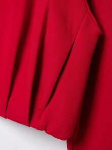 Camellia Autumn New Women's European And American Style Minimalist Fashion Versatile Stand Collar Flight Jacket - Red - View 9