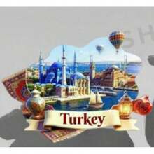 1pc Greece, Turkey, Italy, Poland, Georgia 2D Flat Travel Souvenir Fridge Magnet Home Decor Gift - 3D Stereo - View 5