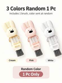 3pcs New Cute Rabbit 3-In-1 Cup Brush, Petal 3-In-1 Cup Brush, Multi-Functional Gap Cleaning Brush, Tea Cup & Baby Bottle Slot Brush, Portable For Home And Travel - Multiple Styles and Colors - View 15