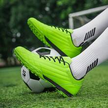 Football Shoes With Studs Design, Upper Featuring Multiple Color Combinations With Vibrant Prints, Sole With Evenly Distributed Studs Suitable For Natural Grass Or Artificial Turf Football Matches Or Training - Green - View 6