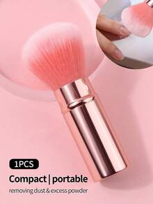 1pc Pink Upright Nail Brush Portable Desktop Mushroom Brush Multi-Purpose Nail Cleaning Brush Professional Nail Salon Essential Nail Tool - Pink - View 3