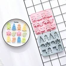 1pc Christmas Theme Silicone Mold, Suitable For Handmade DIY, Santa Claus, Snowman, Gingerbread Man Shaped Mold, Suitable For Making Soap, Plaster, Aromatherapy Wax Tablets And Party Decorations - A - View 5