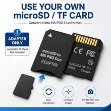 محول ذاكرة DATA FROG Memory Stick Pro Duo ل- PSP 1000/ 2000/ 3000 من Micro SD TF إلى MS Card محول توصيل وتشغيل - النوع 1 - مشاهدة 3