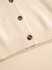 JIANHU Women's White V-Neck Button Knit Cardigan Long Sleeve Jacket For Autumn/Winter Christmas New Year - White - View 9