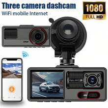 Dash Cam, Wireless WiFi Dashcam,With 64GB Capacity,1080P HD Car Three-Lens Dash Cam, Hidden Mini Dashboard Recorder, 24H Monitor, Small Dashboard Camera For Cars Battery Capacity 150mAh - 64GB - View 9