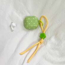Korean Style Minimalist Dual-Color Solid Base Star Design With Lanyard Earphone Case, Compatible With AirPods Pro 3, New Pro 2, 4, 3, 1/2, Cute Protective Cover For Girls, Spring/Summer Earphone Case/Birthday Gift/Holiday Gift - Multicolor - View 2