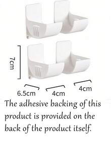 Self-Adhesive Wall-Mounted Storage Rack, Multi-Function No-Drill Storage Rack, Suitable For Kitchen Plastic Wrap, Towels, Umbrellas, Space-Saving Practical Hooks For Home - Multicolor - View 8