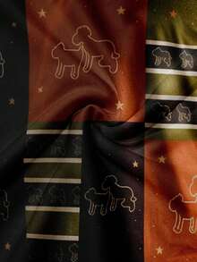 Men's Vacation American Retro Plaid Puppy Print Long Sleeve Henley Shirt - Multicolor - View 5