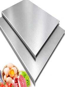 Large Thick Stainless Steel Cutting Board, Modern Minimalist Silver Rectangular Foldable Design, Easy Storage, Suitable For Kitchen Cooking, Family Gatherings, Outdoor Camping, Laboratory Crafts, Practical Kitchen Accessory - View 6