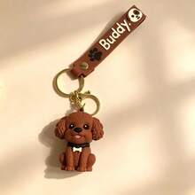 1pc Multicolor Creative Cartoon Puppy Keychain, Car Bag Key Chain Pendant, Cute Pet Backpack Charm, Small Gift For Couples, Daily Use, Party Holiday Favor - Puppy - View 9