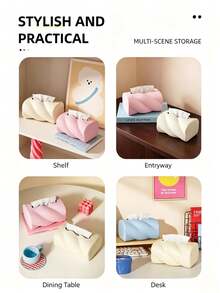 1pc Cute Cloud Shaped Tissue Box, Daily Home Desktop Decoration, Cute Home Decor And Housewarming Gift, Suitable For Living Room, Bedroom, Kitchen, Office Desktop Decoration Tissue Box, Suitable For Daily Home Use, Christmas, Halloween, Spring Festival, Party And Other Occasions, 3 Colors Available - Multicolor - View 10