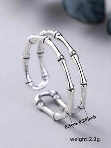 1pc Gothic Style Ring Women's Halloween Party Accessory Gift - Silver - View 3