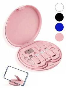 1 Buah Kit Hub Pengisian Daya & Data Universal - Pengisian Cepat, Kompatibilitas Semua Perangkat, Penyimpanan Kartu Memori, Pin Eject Tray, Dudukan Ponsel - Set Konversi USB C dengan Adaptor USB A & Tipe C - MultiWarna - View 3