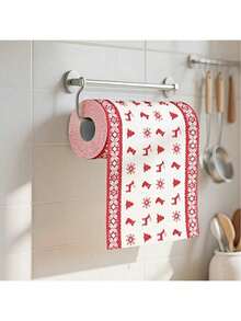 Christmas Kitchen Paper Towels, Thick 3-Ply Roll Paper, Dry And Wet Dual-Use Disposable Kitchen Cleaning, Multiple Styles Available, Home Cleaning Tools, Christmas Gift, Christmas Decorative Napkins, Party And Birthday Gift - View 6