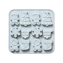 1pc Christmas Theme Silicone Mold, Suitable For Handmade DIY, Santa Claus, Snowman, Gingerbread Man Shaped Mold, Suitable For Making Soap, Plaster, Aromatherapy Wax Tablets And Party Decorations - A - View 9