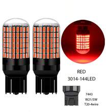 2pcs LED Car Lights, T20 7440 W21W And 3157 3156 P27W, Super Bright 60-SMD LED Replacement Bulbs, Suitable For Reverse Lights/Back Lights, Brake Lights/Tail Lights, Turn Signals/Parking Lights Or Running Lights, Car Accessories - 144SMD - View 12