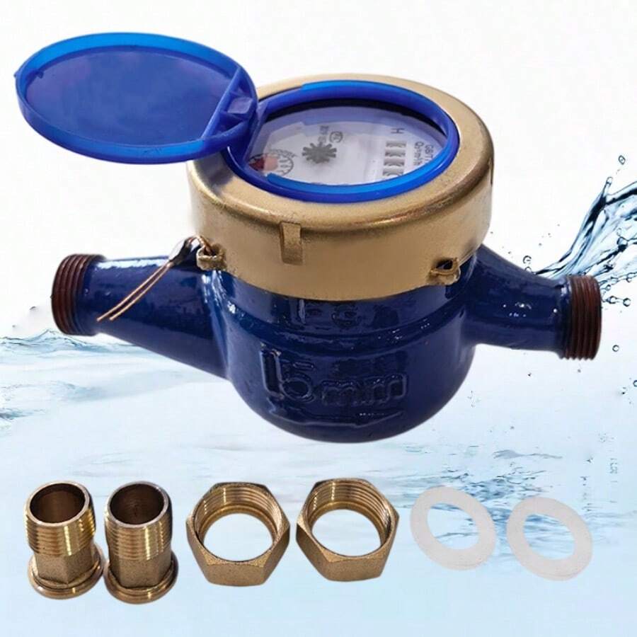 Cold Water Meter Garden Home Standard Water Meter 15mm 1/2 Inch Description - A - View 1