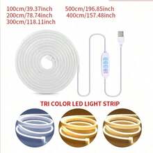 5V USB Neon Light DIY Silicone Neon LED Strip With 3-Button Dimmer, Flexible Light Strip For TV Backlight And Room Decor - 3-color Temperature - View 9