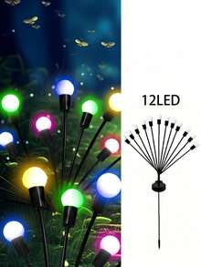 Solar Garden Lights - Upgrade Your Solar-Powered Swing Light, Wind-Driven Swing Light, Outdoor Light, Patio Path Decoration, Perfect For Halloween And Christmas Holiday Decorations. - Firefly - View 15