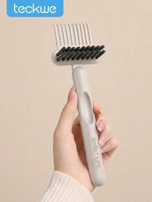 Teckwe 2‑In‑1 Hair Brush Cleaner Tool, Multifunctional Comb Cleaning Rake Brush, Plastic Hair Remover Tool For Cleaning Hairbrushes, Combs, Paddle Brushes, Home Salon Hair Accessory - multicolor - View 1