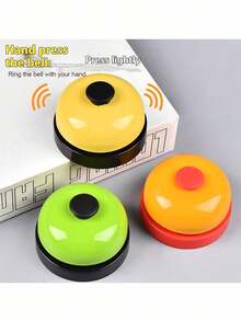 1pc Buzzer Bell, Hand Press Bell, Pet Calling Bell, Food Service Bell, Dog Training Bird Training Bell, Tabletop Game Competition Buzzer - Multicolor - View 4