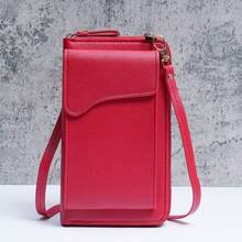 2026 Minimalist New Fashion Korean Style One Shoulder Crossbody Bag Large Capacity Women Long Wallet Solid Color Phone Bag - Multicolor - View 12